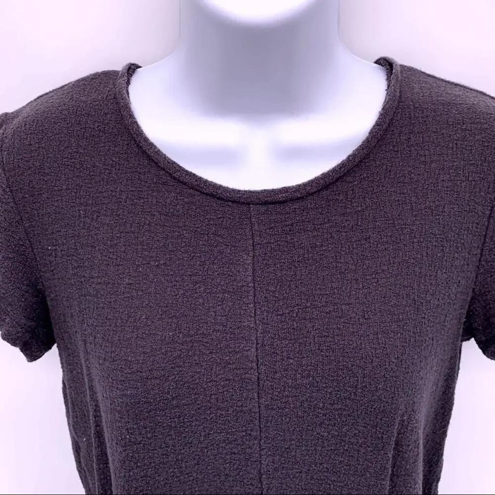 Madewell Black Texture & Thread Cotton Tee Shirt XXS
